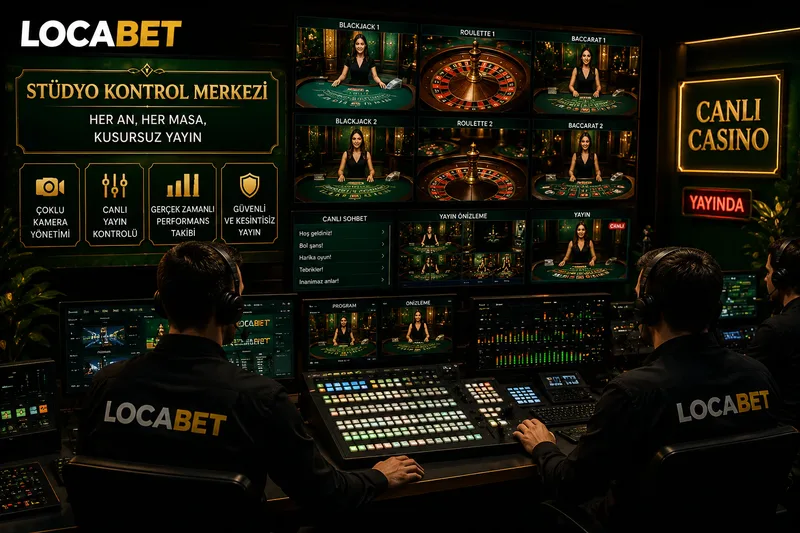 Locabet canlı casino stüdyo kontrol merkezi